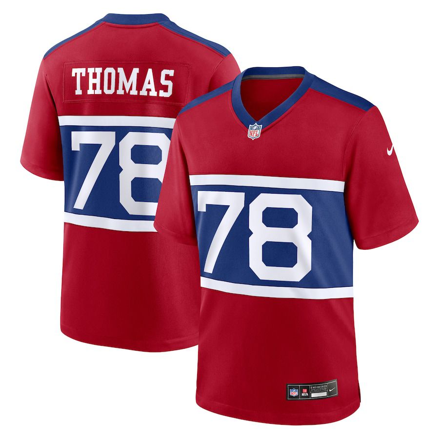 Men New York Giants #78 Andrew Thomas Nike Century Red Alternate Player Game NFL Jersey->new york giants->NFL Jersey